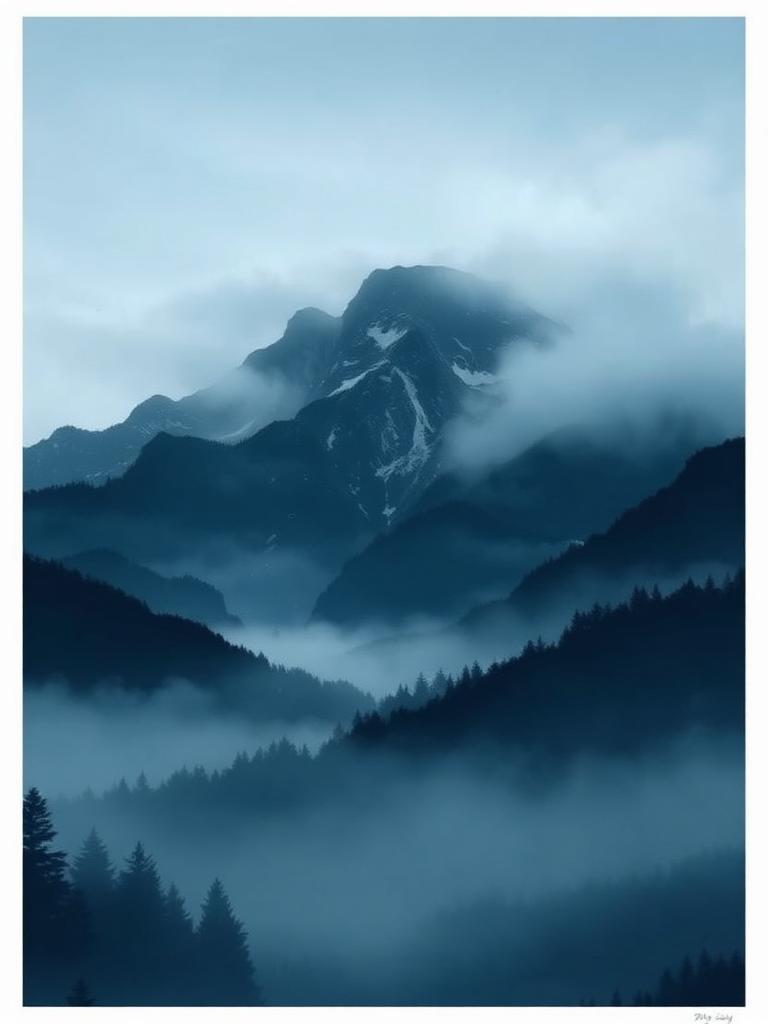 Fjeld i Tåge plakat
