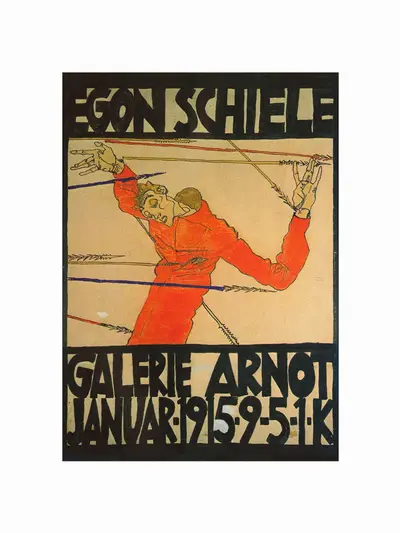 Egon Schiele  Galerie Arnot (Selfportrait) plakat