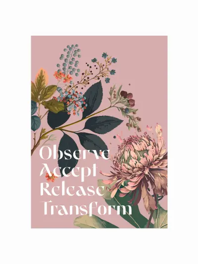 Observe, Accept, Release, Transform plakat