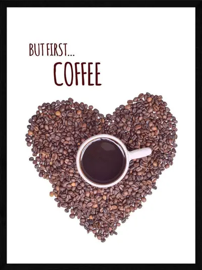 Kaffe plakat - but first.. plakat