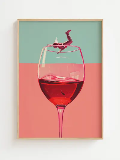 Rosé Angel Poster | 21 x 29,7 cm (A4) | Ellens Postershop plakat
