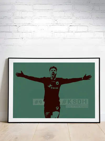 KSDH  AGF-plakat Nr. 9 vandret  grøn - 40 x 30 cm - Kr. 219,- plakat