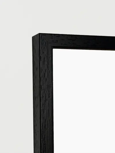 Ayous sort - Solid træ ramme - A3 - 29.7 x 42 plakat