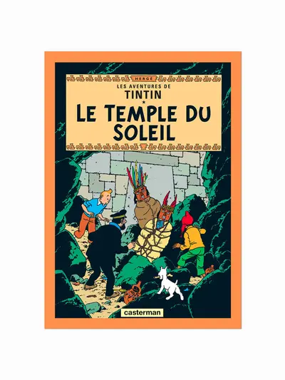Tintin plakat  Le Temple du Soleil (1949) plakat