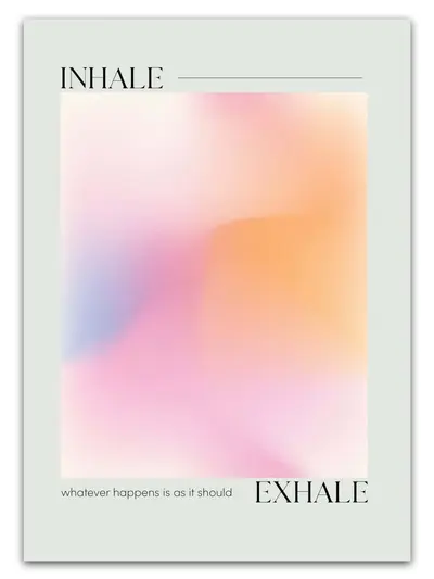 Inhale & Exhale Poster | 21 x 29,7 cm (A4) | Ellens Postershop plakat