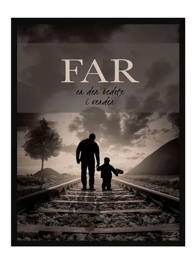 Verdens bedste far plakat - Jernbane plakat