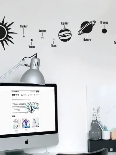 Solsystemet - Wallsticker plakat