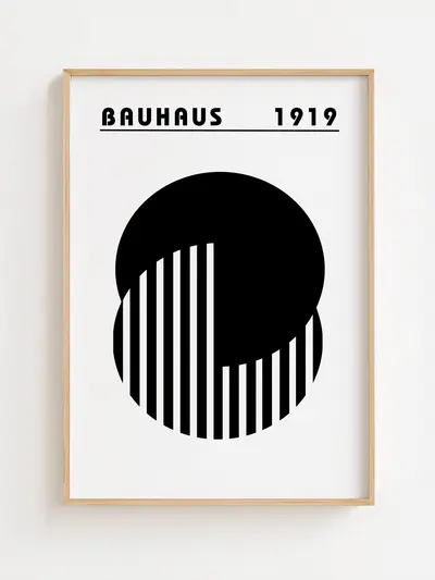 Bauhaus Circles Collide Poster | 21 x 29,7 cm (A4) | Ellens Postershop plakat