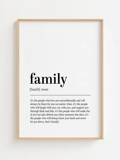 Family - CitatPoster | 21 x 29,7 cm (A4) | Ellens Postershop plakat