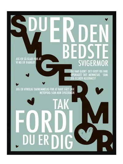 Svigermor plakat - Personlig plakat plakat