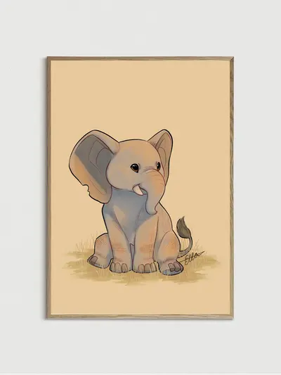 Elefant - 50 x 70 plakat