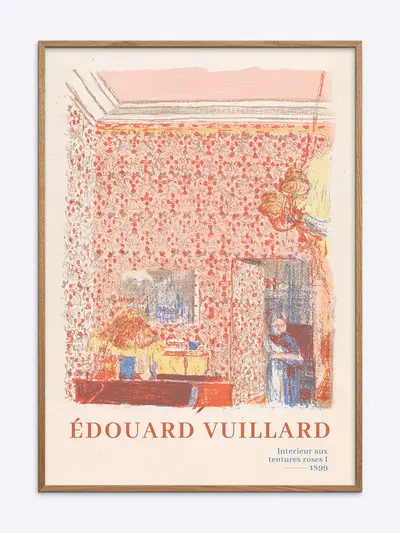 Interieur aux tentures roses I plakat