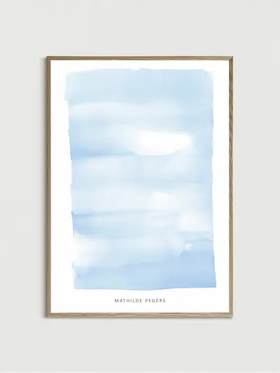 Blue blush - A4 - 21 x 29.7 plakat