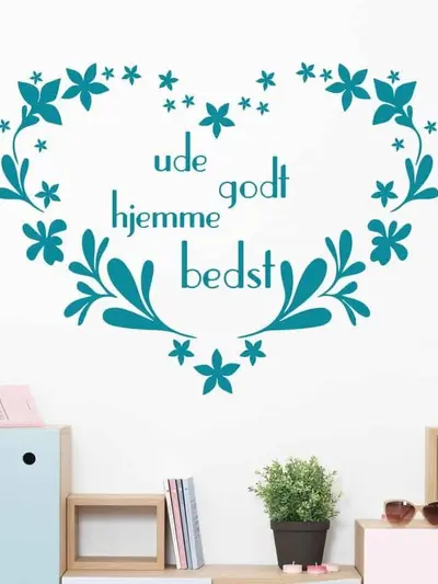 Hjemme Bedst - Wallsticker plakat