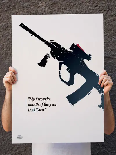 CSGO plakat - AUG - 70 x 100 cm - Kr. 349,- plakat