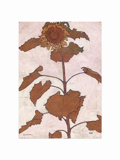 Egon Schiele  Sunflower, 1909 plakat