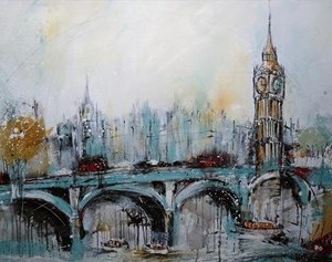London Westminster akryl maleri