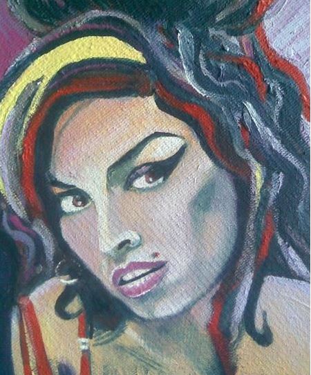 Amy Winehouse maleri - akryl
