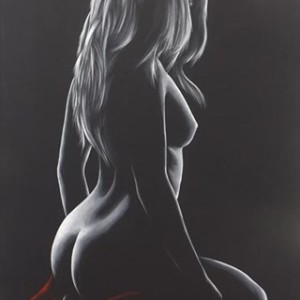 akrylmalerier - nøgen kvinde, silhuet - ArtGallery