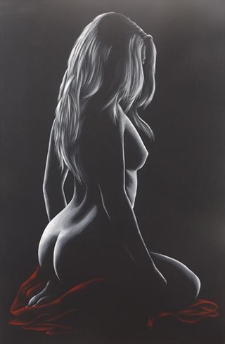 akrylmalerier - nøgen kvinde, silhuet - ArtGallery